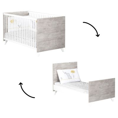 Lit bébé évolutif Little Big Bed Scandi gris (70 x 140 cm) Baby Price