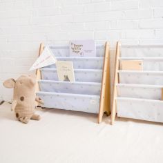 Bibliothèque en tissu recyclé Myrtilles gris