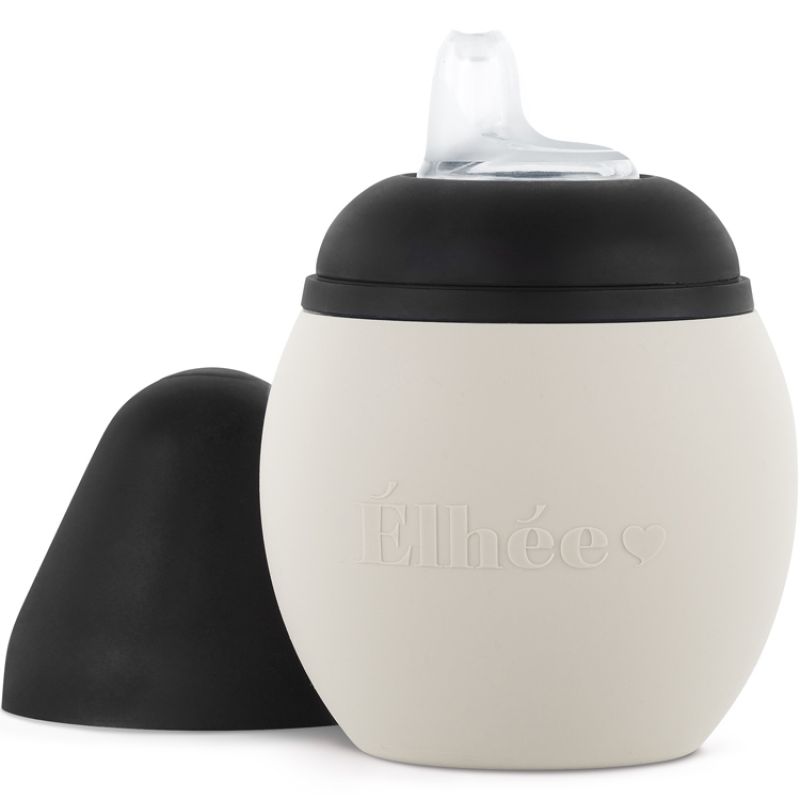 Gourde d'apprentissage Bubble sand & black (240 ml) Elhée