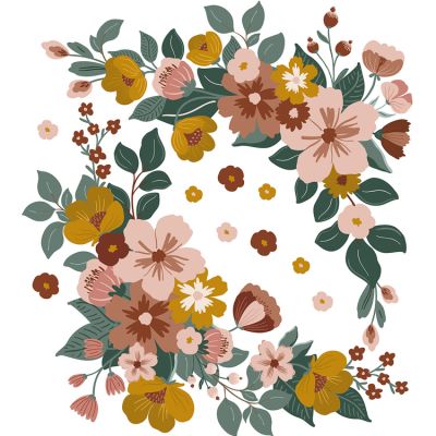 Stickers muraux Blooming Ornaments (70 x 64 cm)  par Lilipinso