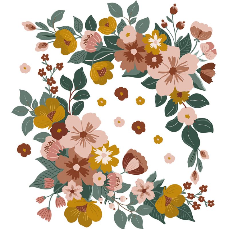 Stickers muraux Blooming Ornaments (70 x 64 cm) Lilipinso