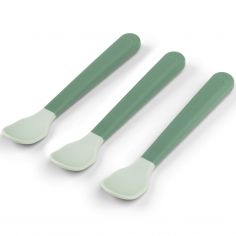 Lot de 3 cuillères bébé Easy-grip vert - Done by Deer