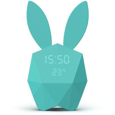 Réveil connecté lapin Cutie Clock Turquoise