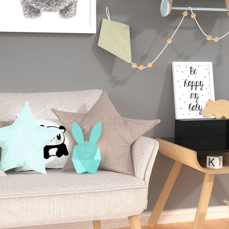 Réveil connecté lapin Cutie Clock Turquoise MOB Ambiance 4