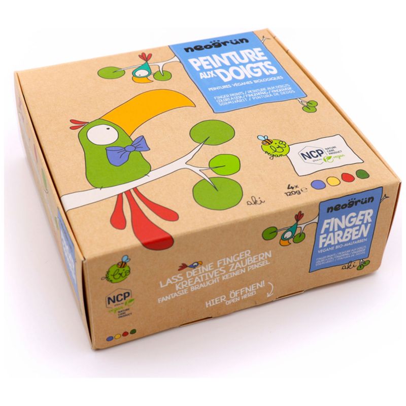 Coffret Aki peinture aux doigts naturelle et vegan (assort. 4 pots) - Reconditionné Neogrün Produit 8