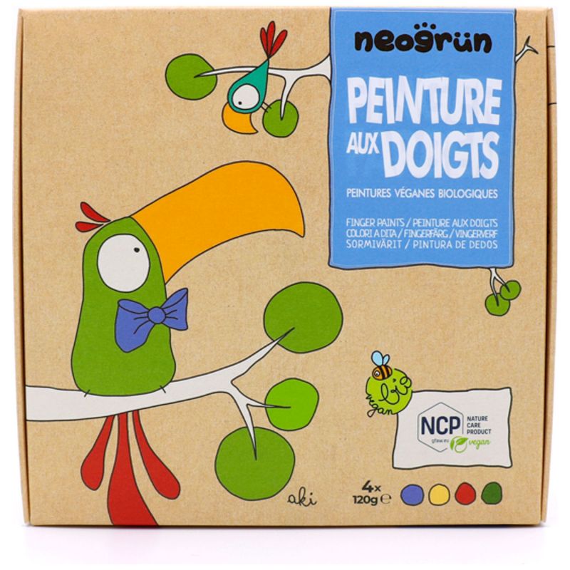 Coffret Aki peinture aux doigts naturelle et vegan (assort. 4 pots) - Reconditionné Neogrün Produit 9