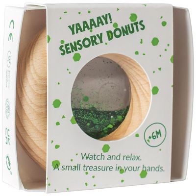 Hochet sensoriel Calm Donut verte