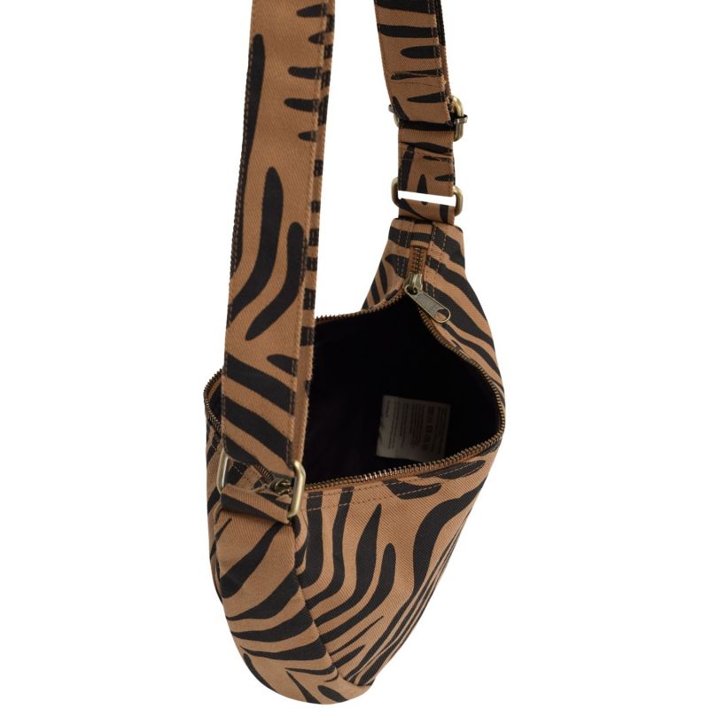 Sac banane Andrea Zèbre Cannelle Hindbag Produit ouvert 4