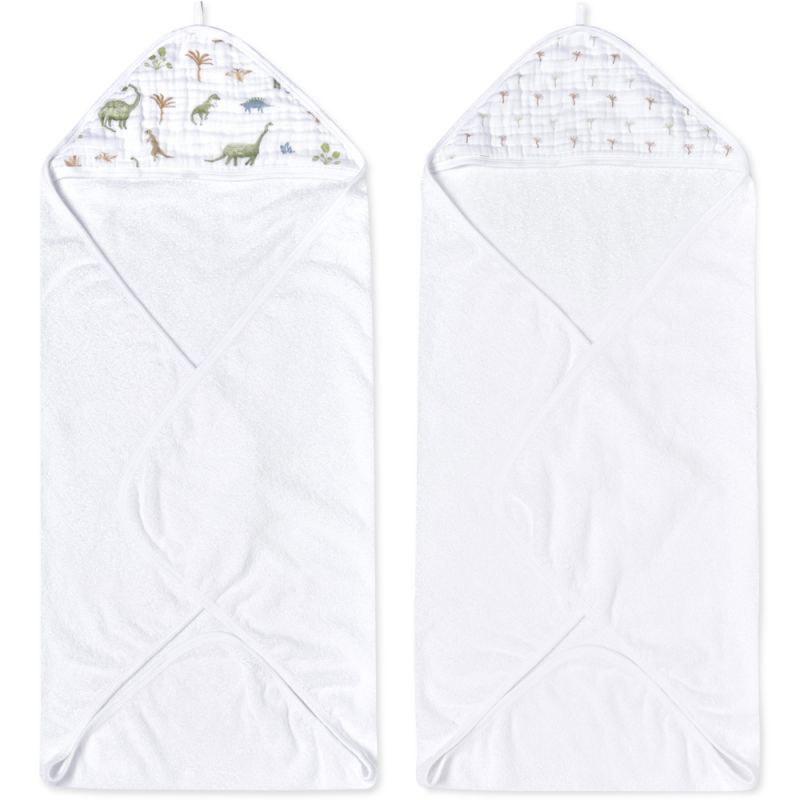 Lot de 2 capes de bain essentials dino jungle aden + anais