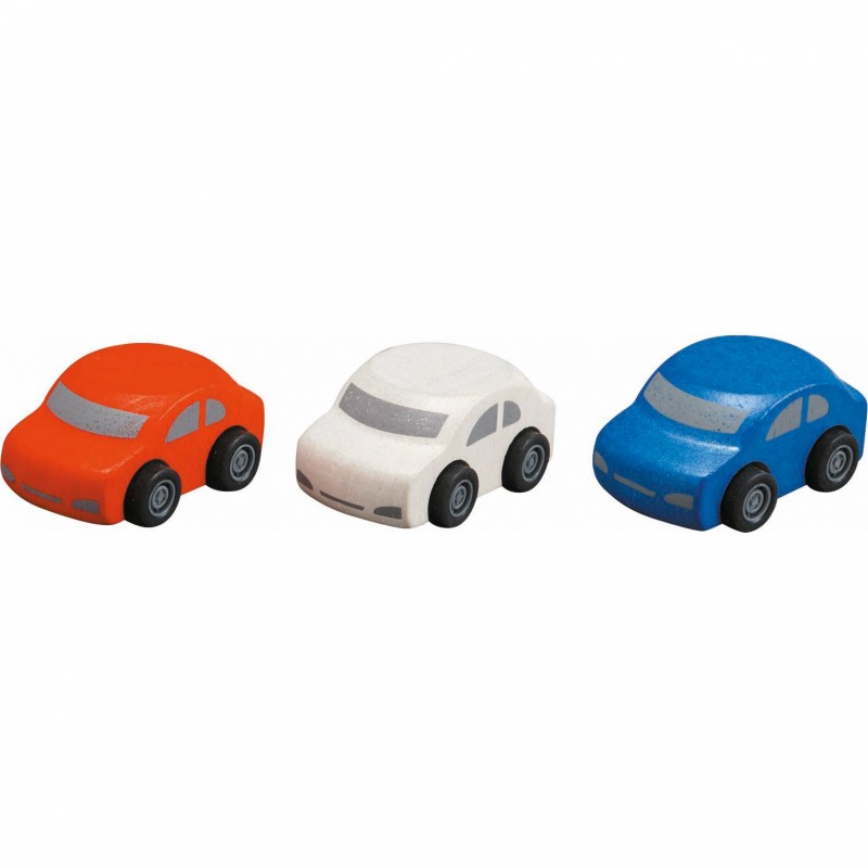 Lot de 3 voitures familiales Plan Toys