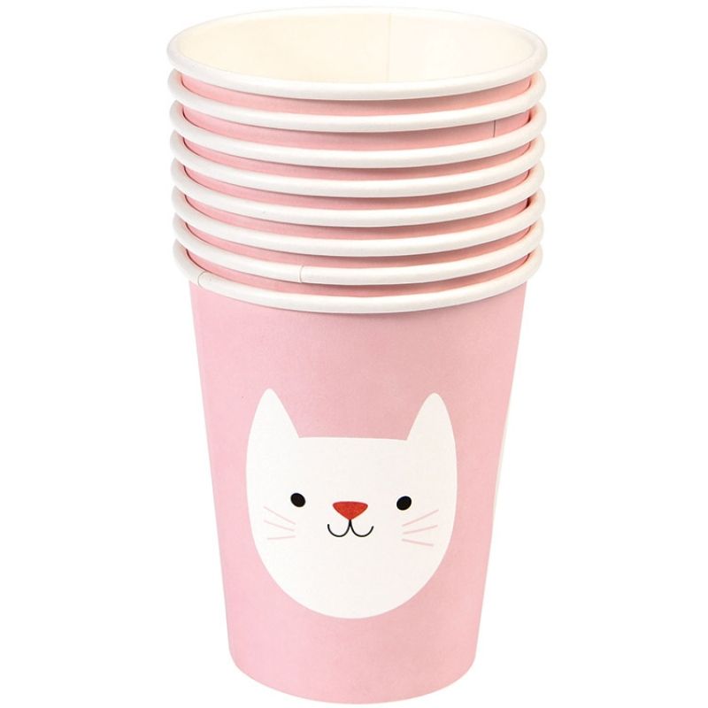 Lot de 8 gobelets en carton Cookie le chat REX