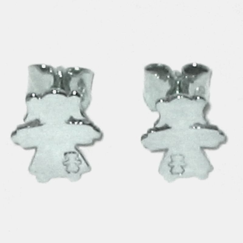 Boucles d'oreilles petite fille (Or blanc)  Loupidou
