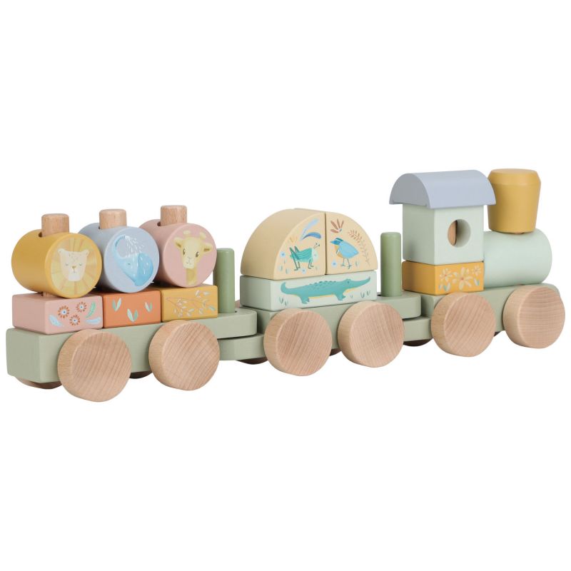 Train à blocs en bois Safari Friends Little Dutch Produit 3