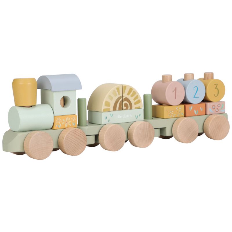 Train à blocs en bois Safari Friends Little Dutch Produit 4