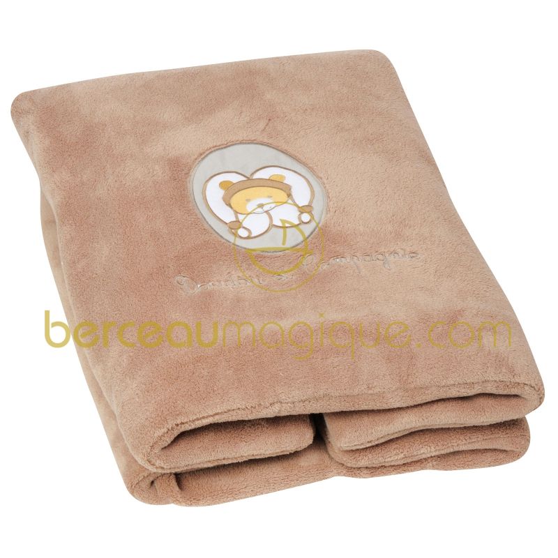 Edredon taupe Tendre ours (80 x 120 cm) Doudou et Compagnie
