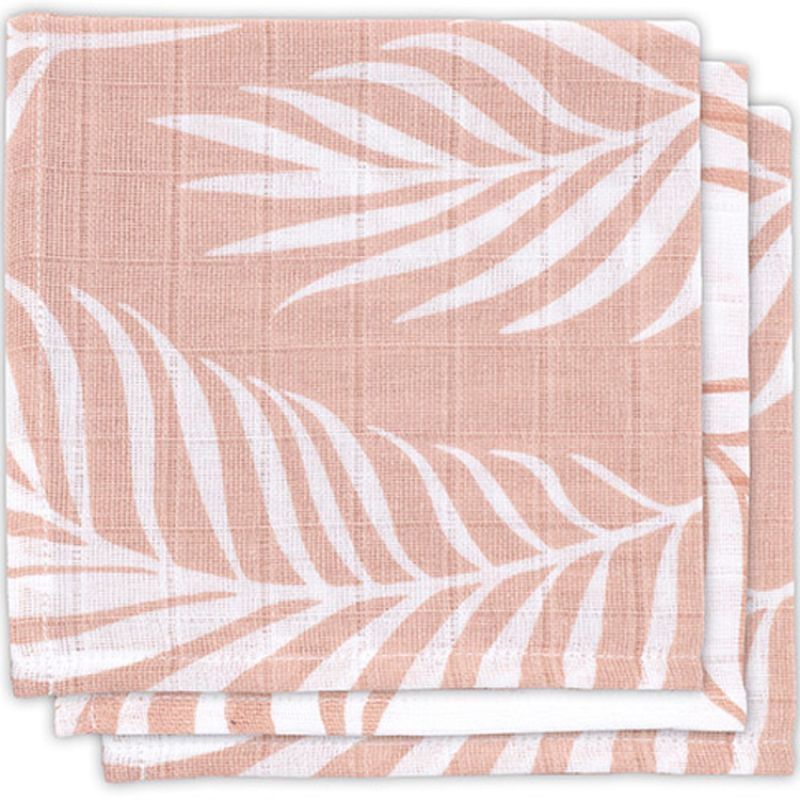 Lot de 3 minis langes Nature rose pâle (31 x 31 cm) Jollein