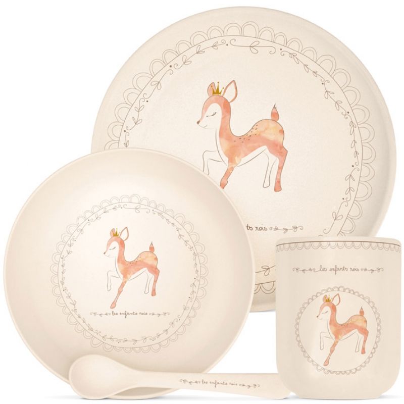 Coffret repas bambou faon (4 pièces) Les enfants rois