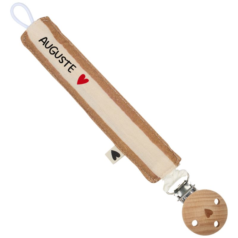 Attache tétine Rayures Larges (personnalisable) Atelier Wagram Produit 1
