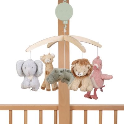Mobile musical en bois Safari Friends
