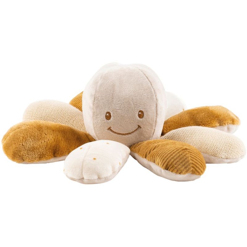 Peluche d'activités pieuvre Lapidou sable/caramel (20 cm) Nattou Produit 1 grande taille