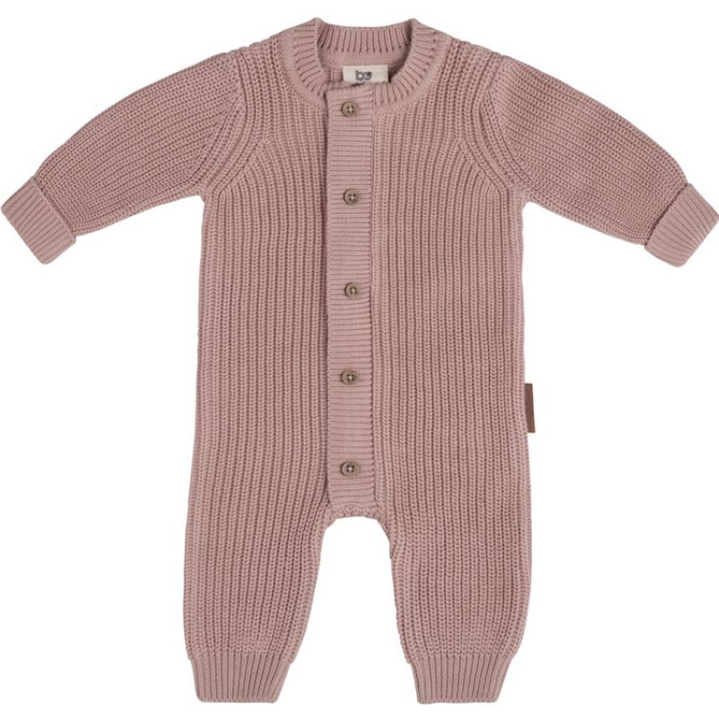 Grenouillère en maille de coton bio Soul vieux rose (3 mois) Baby's Only