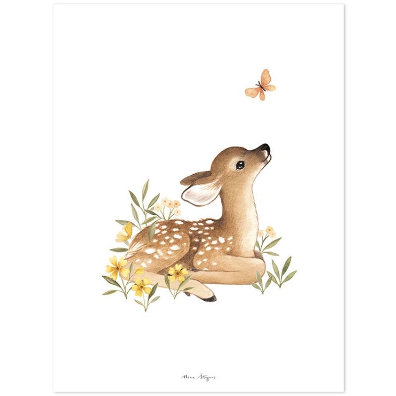 Affiche faon Oh deer (30 x 40 cm) Lilipinso Produit 1 grande taille