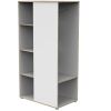 Armoire ouverte First Blanche et bois - Baby Price