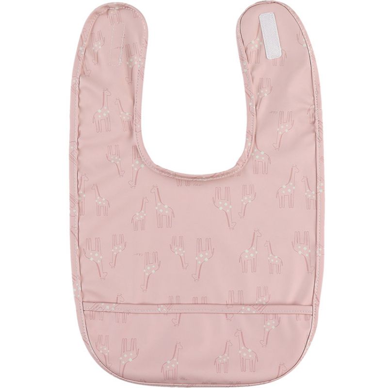 Bavoir ciré à poche Mix & Match rose Noukie's