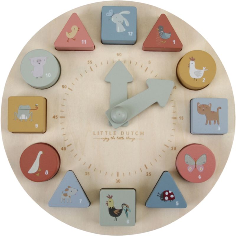 Puzzle horloge en bois Little Goose Little Dutch Produit 1 grande taille