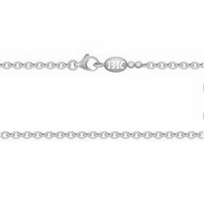 Chaîne maille forçat ronde 45 cm (argent 925°)