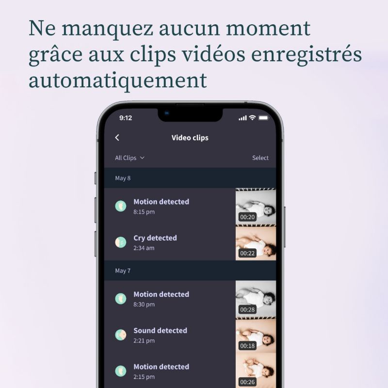 Pack Chaussette connectée Dream Sock + Cam2 bleu sommeil (0-18 mois) Owlet Ambiance 5
