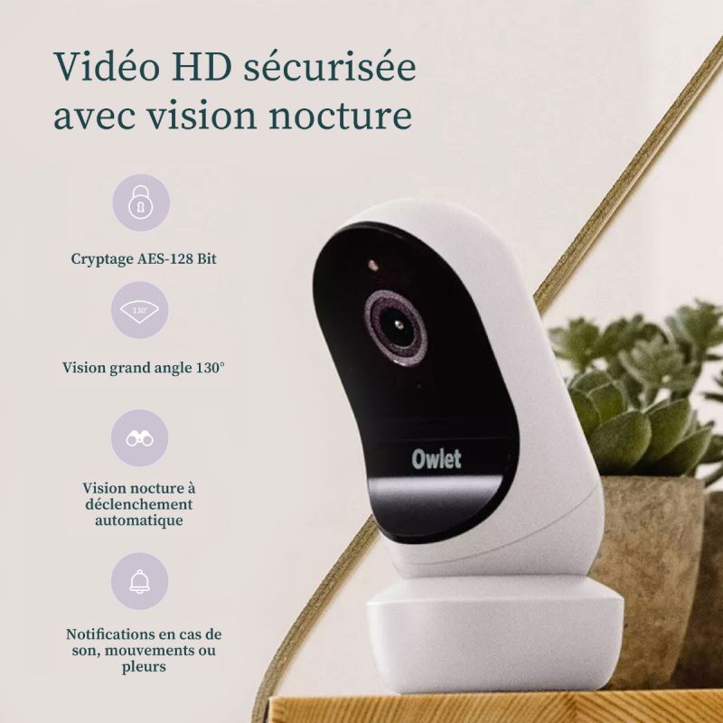 Pack Chaussette connectée Dream Sock + Cam2 bleu sommeil (0-18 mois) Owlet Ambiance 6
