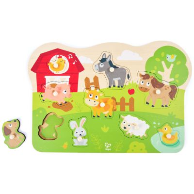Puzzle à boutons animaux de la ferme Hape