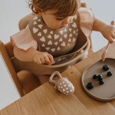 Sucette grignoteuse et 4 embouts Fall In Love taupe rose