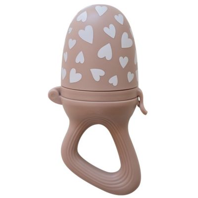 Tétine grignoteuse et 4 embouts Fall In Love taupe rose Zakuw