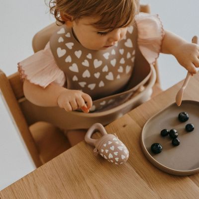 Sucette grignoteuse et 4 embouts Fall In Love taupe rose