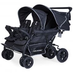Poussette quadruple noir - Childhome