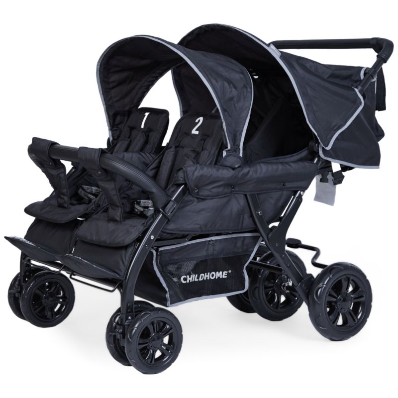 Poussette quadruple noir Childhome Produit 1