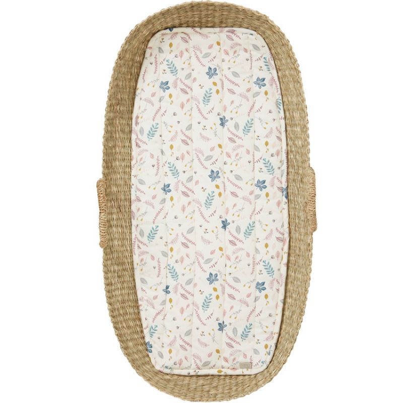 Matelas pour panier à langer Pressed leaves rose Cam Cam Copenhagen