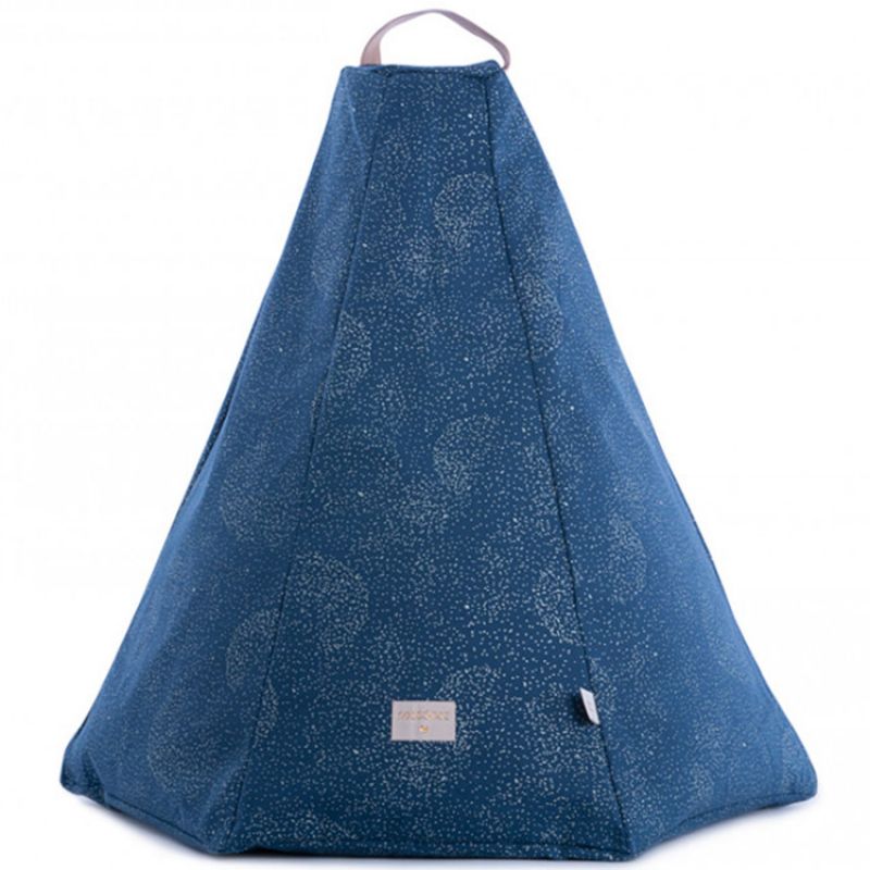 Pouf Marrakech Gold bubble Night blue (54 x 62 cm) Nobodinoz