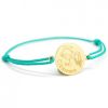 Bracelet cordon Ange personnalisable (plaqué or) - Petits trésors
