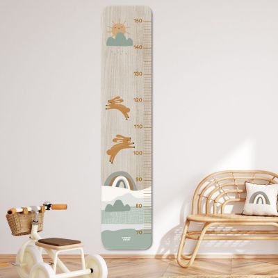 Toise en bois lapins dansant