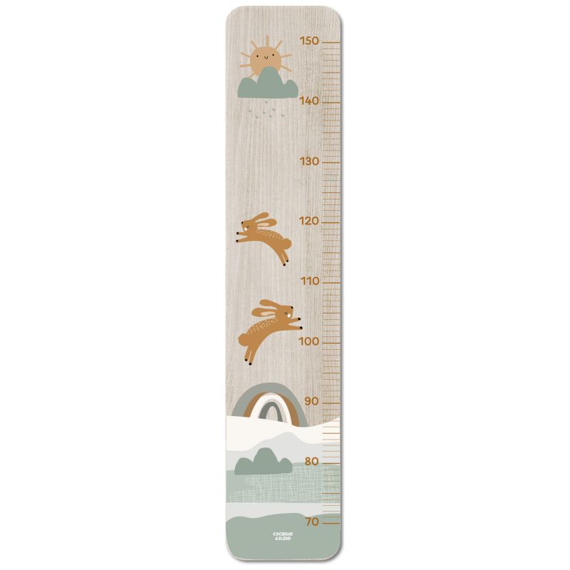 Toise en bois lapins dansant Charlie et Suzie Produit 1