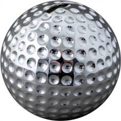 Tirelire Balle de golf (métal argenté)