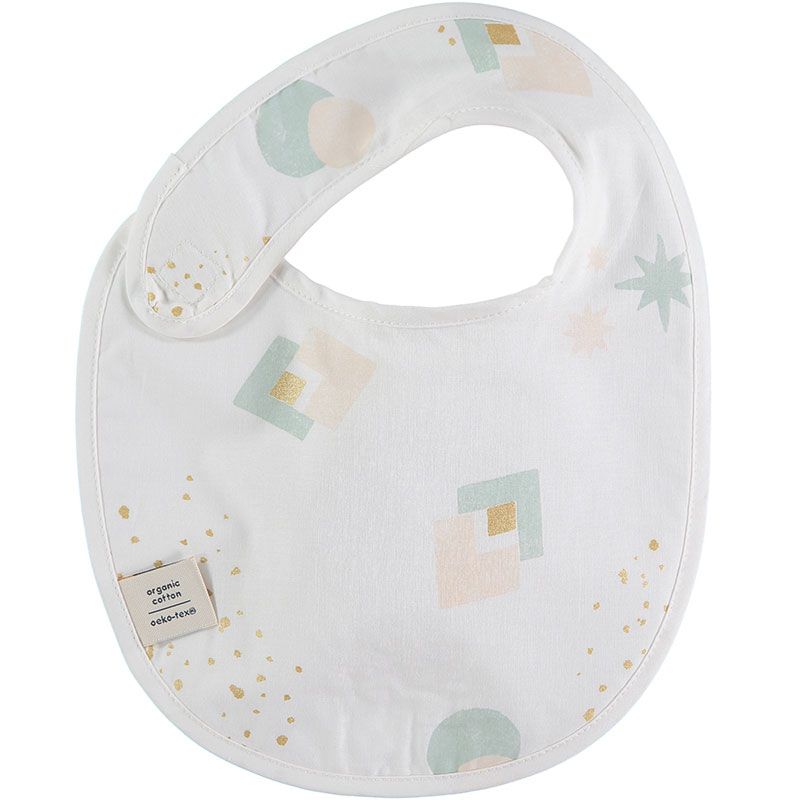 Bavoir à velcro Candy Aqua eclipse White (34 cm) Nobodinoz