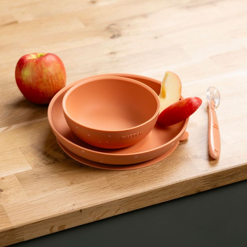 Coffret repas Terracotta-Etoiles (3 pièces) Nattou Ambiance 4