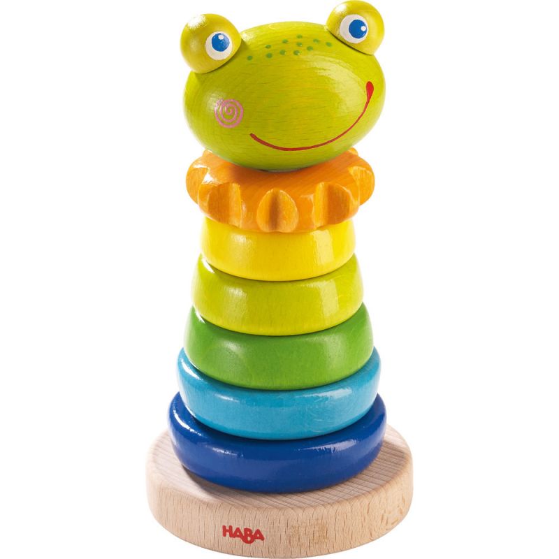 Pyramide en bois grenouille Haba