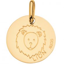Médaille Zodiaque lion 14 mm (or jaune 750°)  par Maison Augis