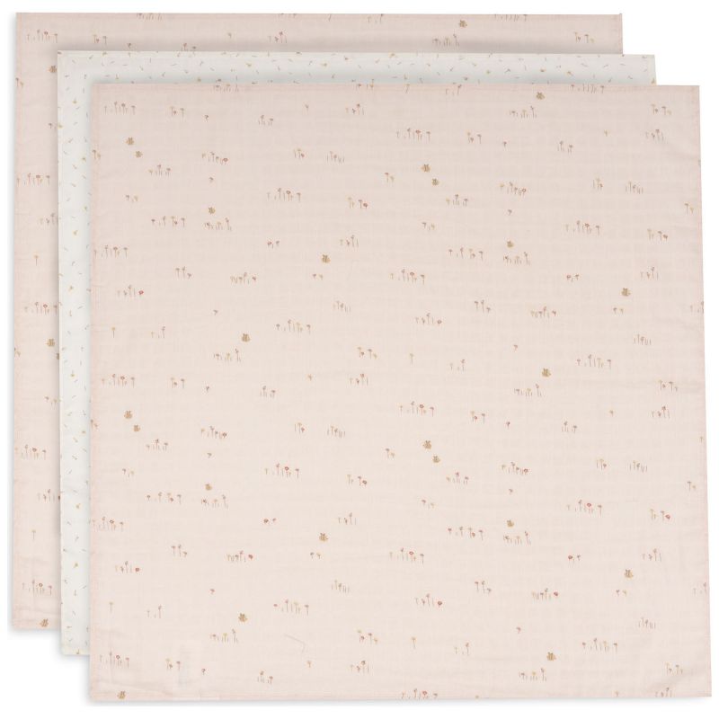 Lot de 3 langes en gaze de coton Pretty Picnic (70 x 70 cm) Jollein Produit 1