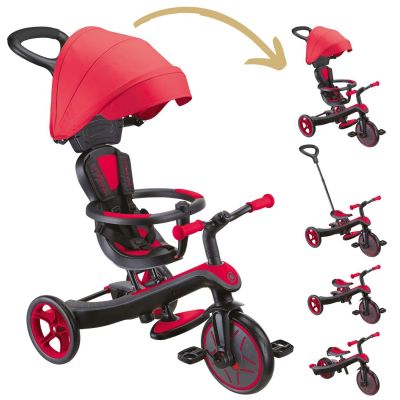 Tricycle évolutif Explorer 4 en 1 V2 Rouge  par Globber